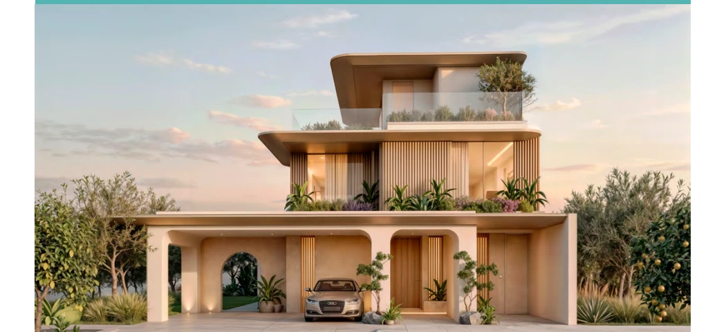Palm Hills concept rendering of the Crest villa exterior