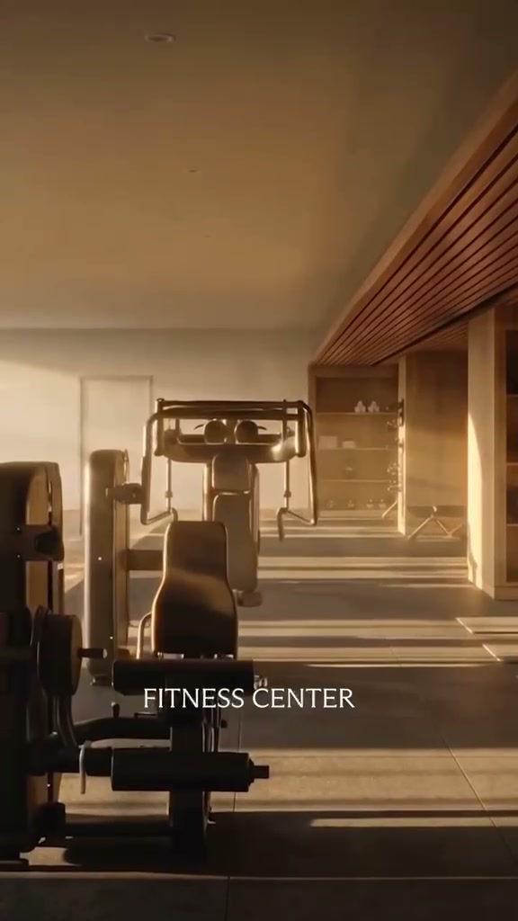 Complete source frame with the printed caption Fitness Center