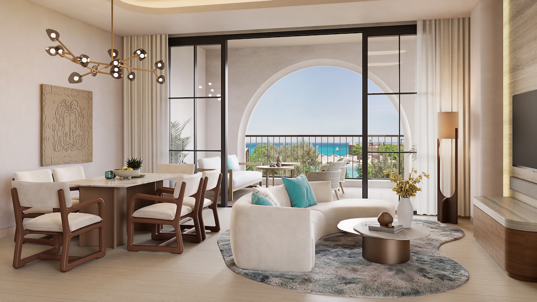 Modon’s planned Nammos 2-bedroom residence illustration