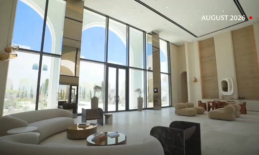 Complete August-labelled source frame for Inside and around the hotel sequence